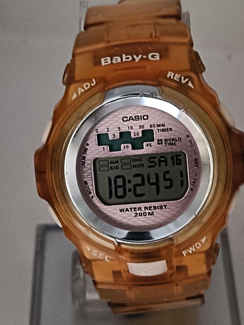 Casio Baby-G BG-1001 Digital Watch Skeleton Orange 20 ATM Water Resistant Includes Manual — Japan Import