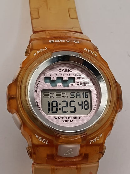 Casio Baby-G BG-1001 Digital Watch Skeleton Orange 20 ATM Water Resistant Includes Manual — Japan Import