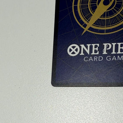 One Piece Card Game Energy Parallel OP15-118 character card with 8000 power and special attribute in protective sleeve