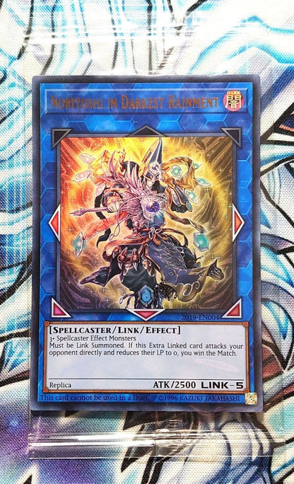 Unopened Yu-Gi-Oh Darkest RAINMENT Noritoshi 2019-EN004 store promo card from Japan