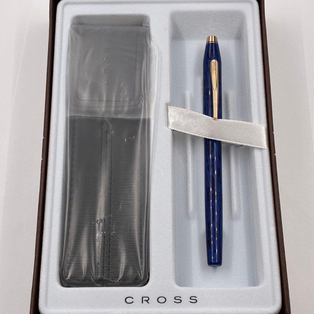 Cross Century Fountain Pen Blue Lacquer 18K F Nib — Japan Import