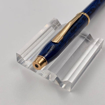 Cross Century Fountain Pen Blue Lacquer 18K F Nib — Japan Import