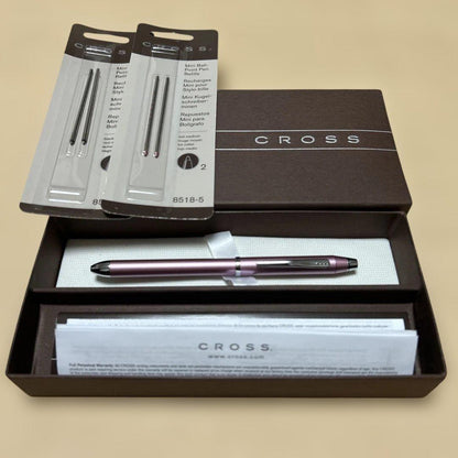Cross Series Model AT0090-6 ballpoint pen with 2 ink colors and mechanical pencil — Japan Import