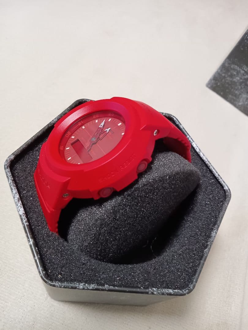 Casio G-Shock AW-500BB-4EDR Red Retro Model Analog-Digital Combination Watch