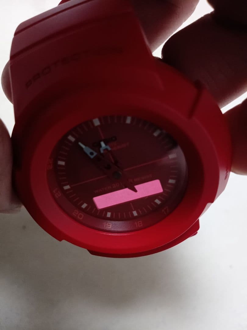 Casio G-Shock AW-500BB-4EDR Red Retro Model Analog-Digital Combination Watch