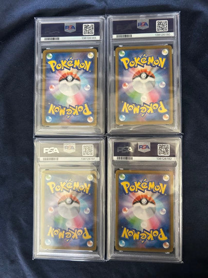 Pokemon Pikachu V-Union card set PSA10 and PSA9 graded sequential numbers 025 to 028 from Japan import