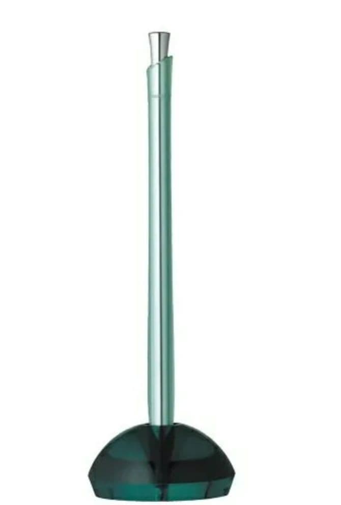 Zebra Flos oil-based ballpoint pen 0.7mm with glass blue transparent barrel and white cross type refill