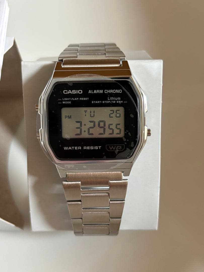 Casio Classic Digital Watch Model A158WEA-1JF with Stainless Steel Band — Japan Import