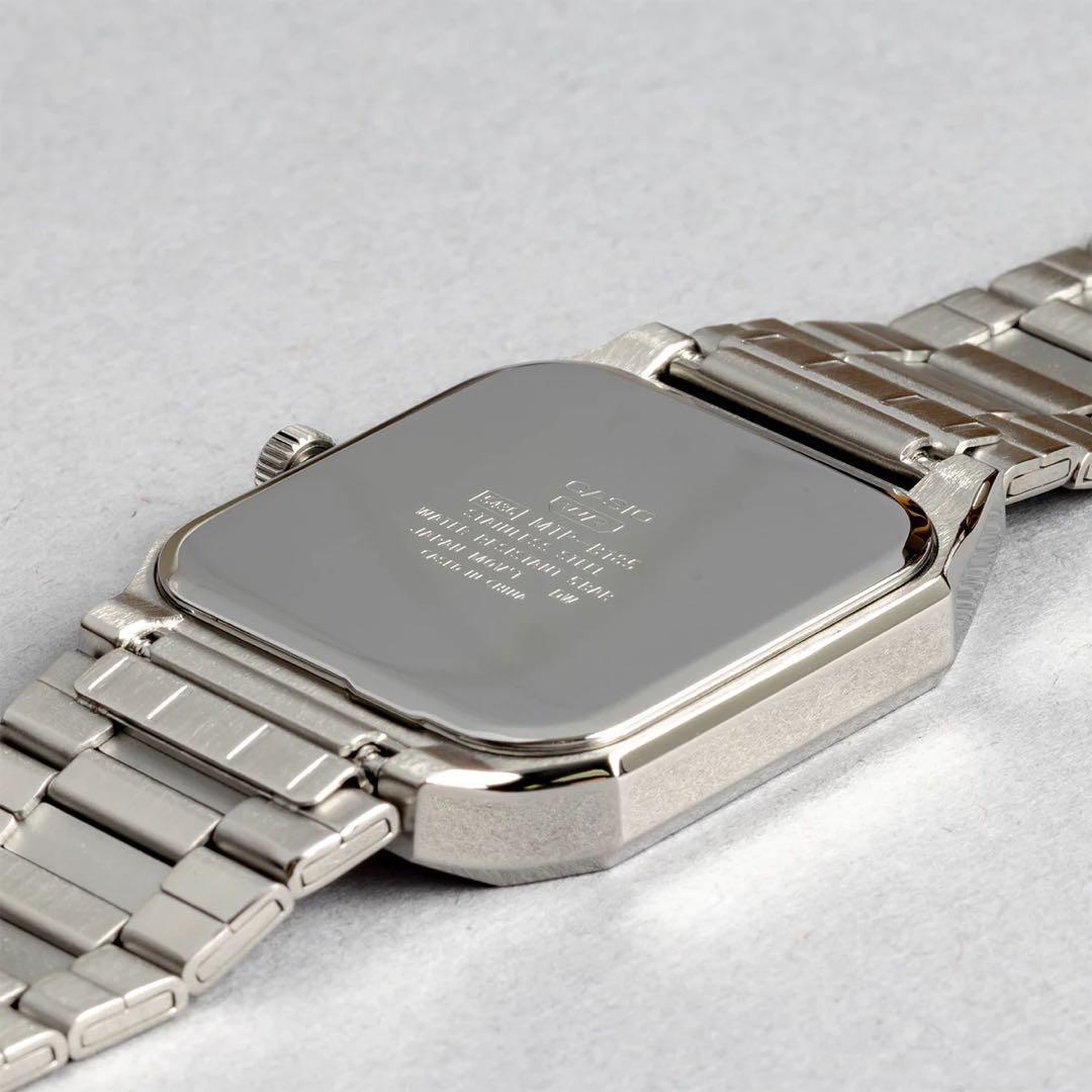 Casio Square Watch MTP-B185D in Ice Blue and Silver with Japanese Manual — Japan Import