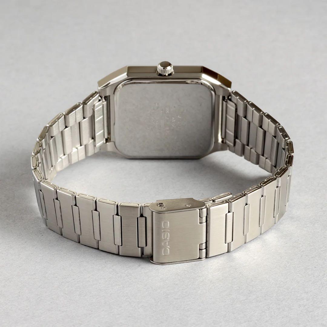 Casio Square Watch MTP-B185D in Ice Blue and Silver with Japanese Manual — Japan Import