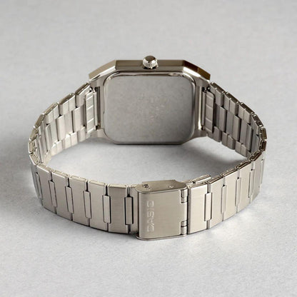 Casio Square Watch MTP-B185D in Ice Blue and Silver with Japanese Manual — Japan Import