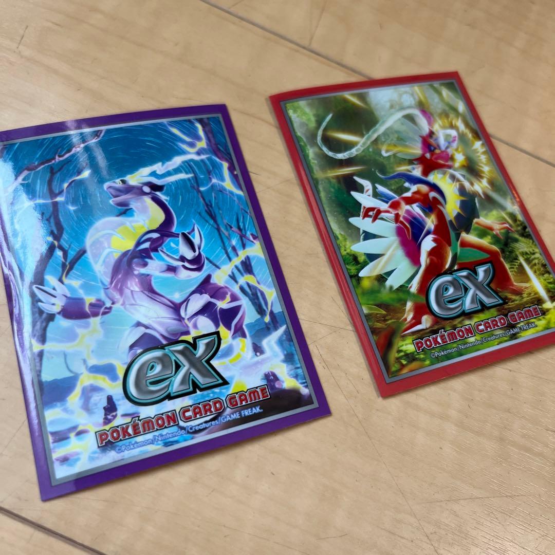 Rare Mimosa Sar and Miraiton Sar Pokémon Card Set from Violetex series in protective sleeves