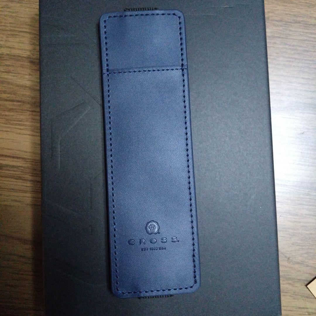 Cross Navy Leather Pen and Case Set