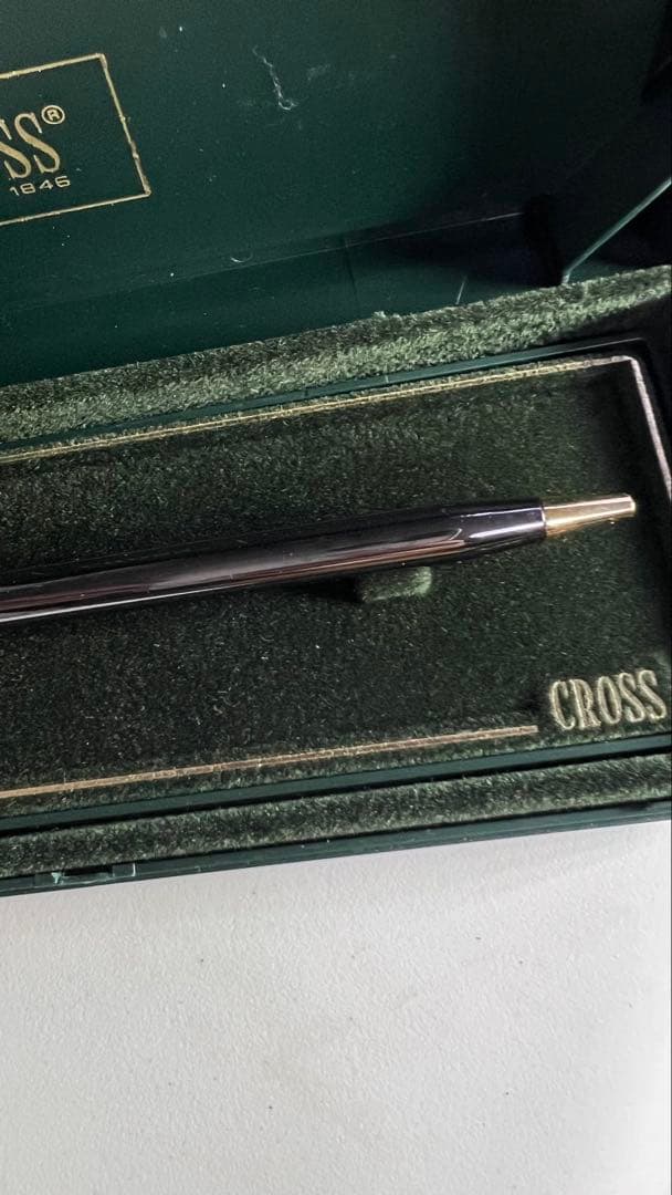 Cross Century twist ballpoint pen in matte black and gold with sleek design