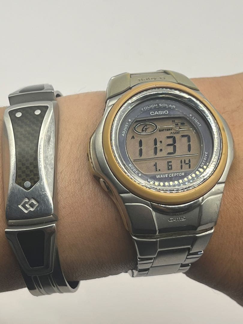 Casio Baby-G Solar Radio-Controlled Watch with Metal Band — Japan Import