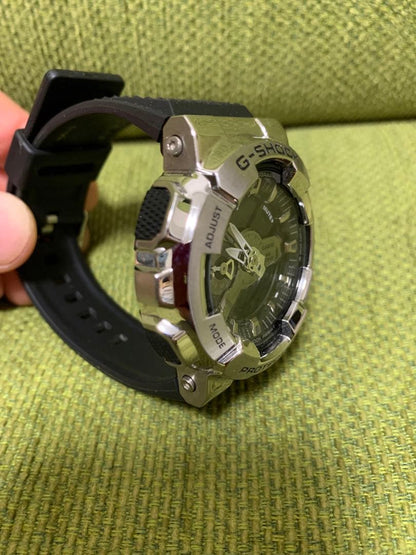 Casio G-Shock GM-110-1AJF Series Mens Watch with Silver Resin Band Japan Import
