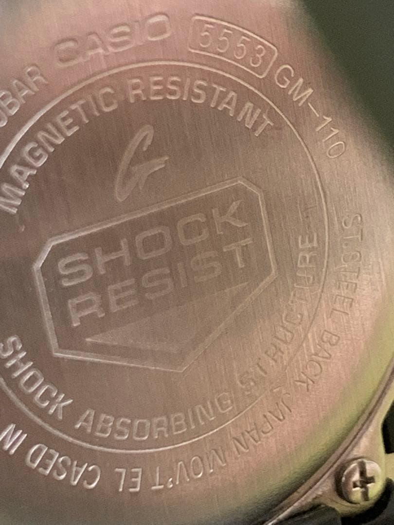 Casio G-Shock GM-110-1AJF Series Mens Watch with Silver Resin Band Japan Import