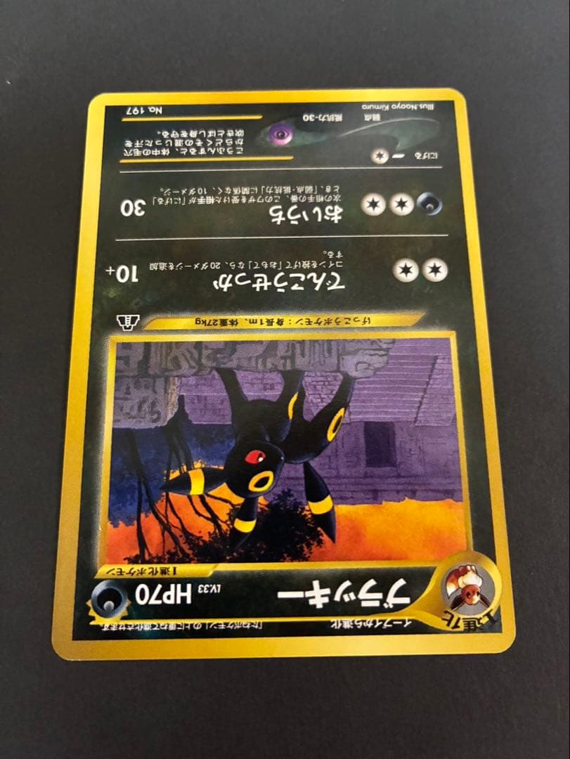 Pokemon Umbreon Old Back card stored in Premium File 2 with sleeve and loader