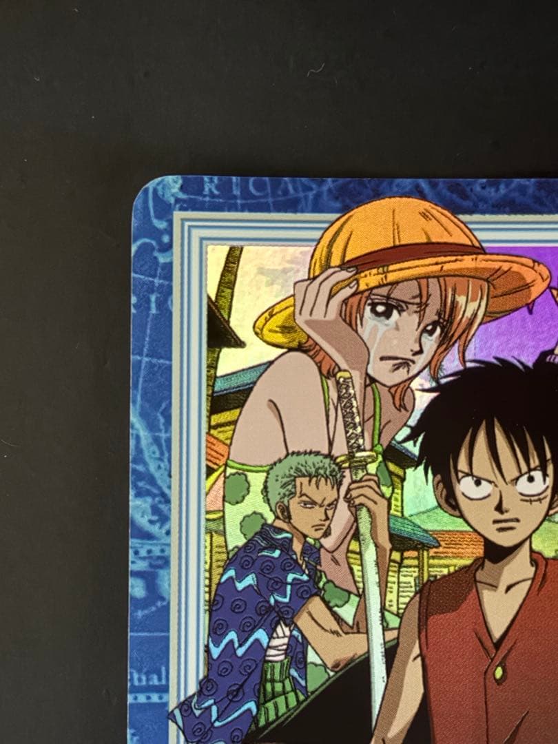One Piece Hyper Battle Carddass Luffy Pirate Crew Gathering vintage card in protective loader