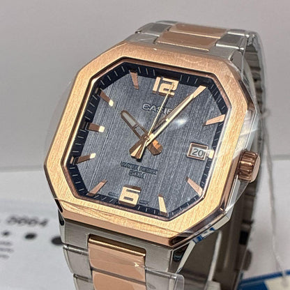 Casio MTP-B195RG Watch with Rose Gold and Navy Strap