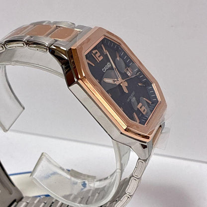 Casio MTP-B195RG Watch with Rose Gold and Navy Strap