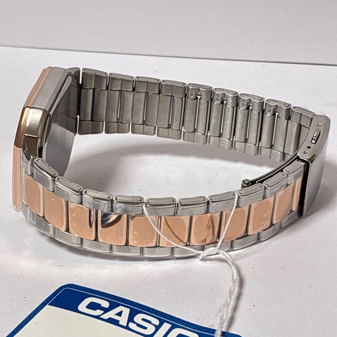 Casio MTP-B195RG Watch with Rose Gold and Navy Strap
