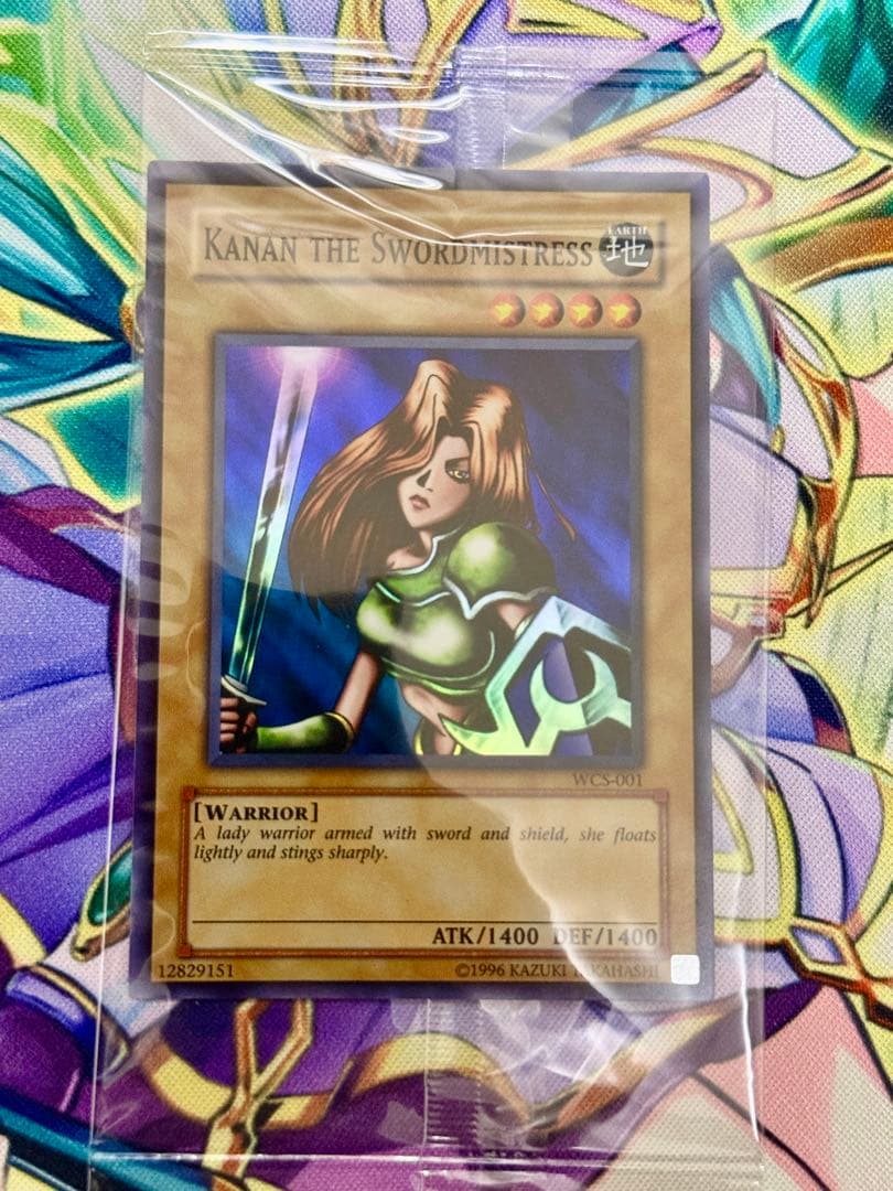 Bandai Yu-Gi-Oh WCS-001 Girl Warrior Canaan 2003 Asia Edition unopened card with notice and envelope Japan import