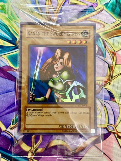 Bandai Yu-Gi-Oh WCS-001 Girl Warrior Canaan 2003 Asia Edition unopened card with notice and envelope Japan import
