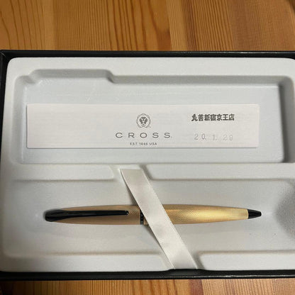 Cross ATX Brush Royal Gold Ballpoint Pen Case