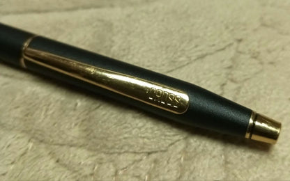 Cross Classic Century Ballpoint Pen Black with Gold Clip Japan Import