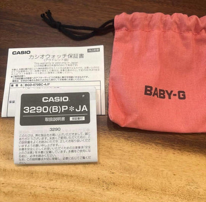 Casio Baby-G Series Digital Watch Pink 80s Beach Colors Model BGD-570BC-4JF Japan Import
