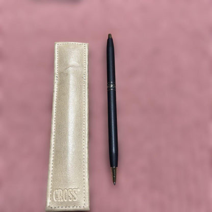 Cross AT.CROSS Non-Clip Round Leaf Inlay Ballpoint Pen with Case — Japan Import