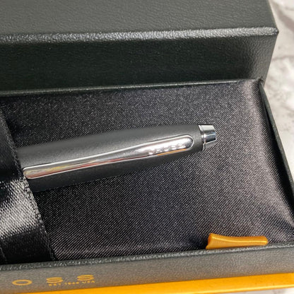 Cross Karei Series Matte Black Ballpoint Pen with Osaka University Engraving
