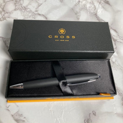 Cross Karei Series Matte Black Ballpoint Pen with Osaka University Engraving