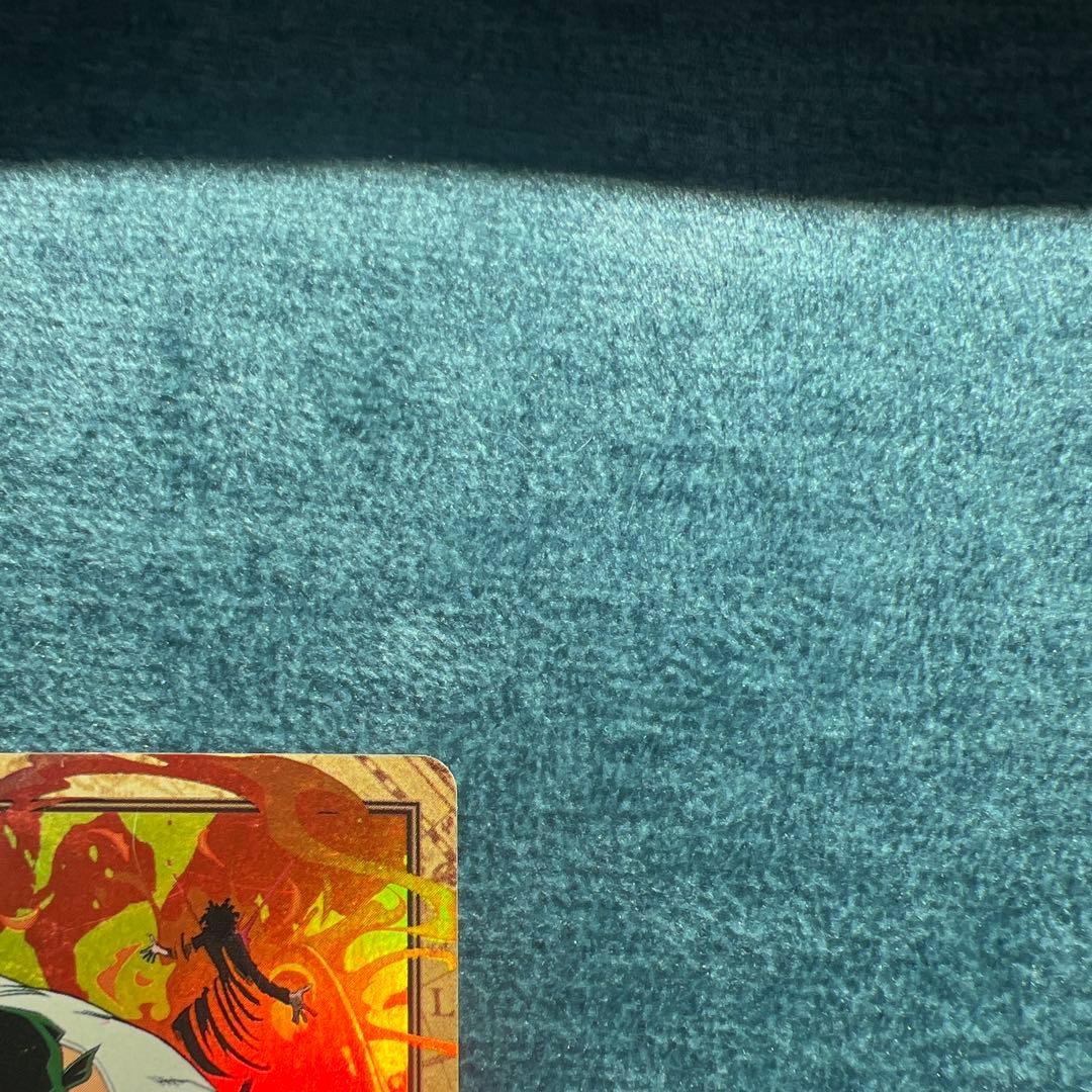 One Piece Card Das Hyber Battle Zoro C401 Yaki Oni Giri with visible damage and water exposure