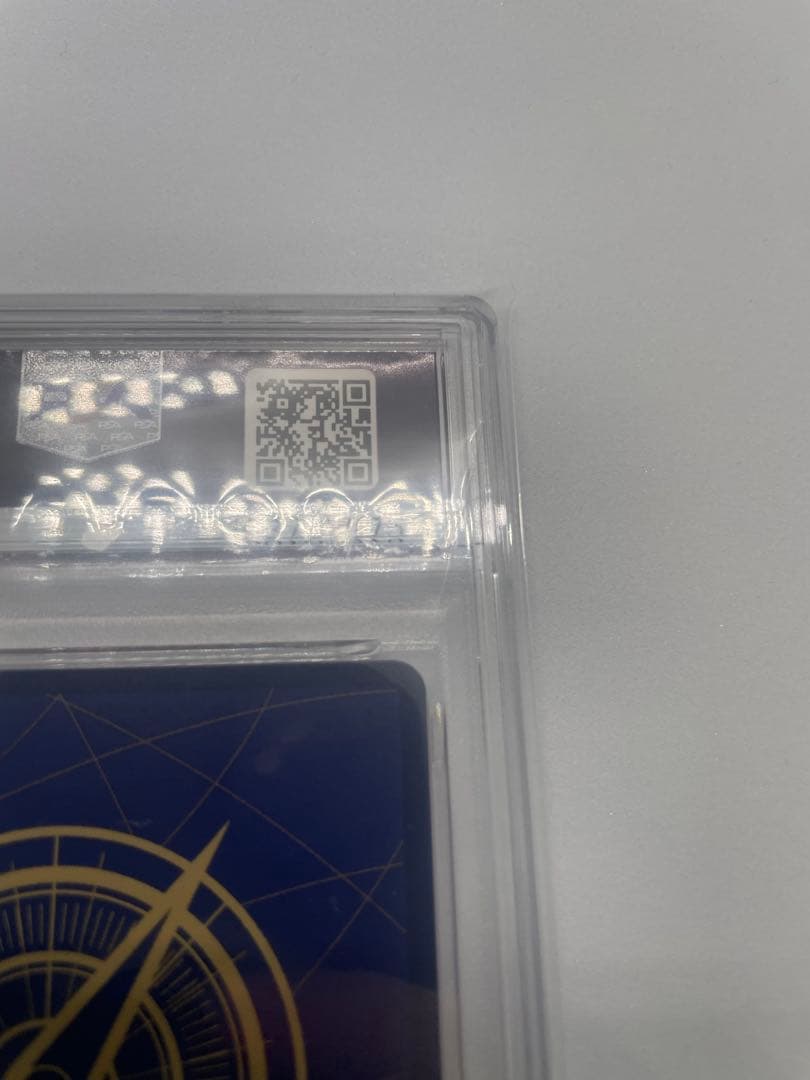 One Piece Monkey D. Luffy OP05 PSA10 graded 3rd Anniversary trading card in a PSA protective case