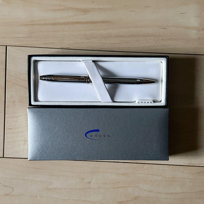 Cross Silver and Black Ballpoint Pen 502BP with Case