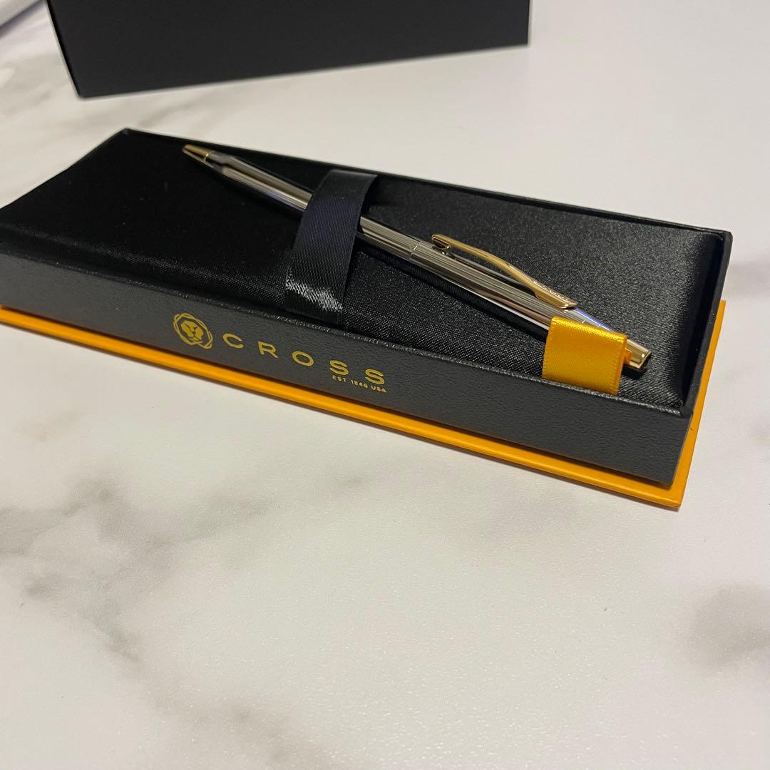 Cross Silver and Gold Design Ballpoint Pen with Premium Case