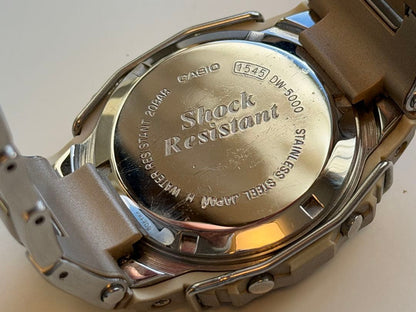 Casio G-Shock Speed DW-5000D Unisex Watch Metal Band Silver Mirror Case No Box Limited Vintage