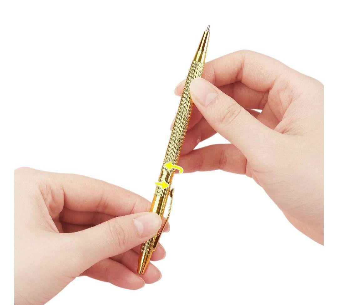 Cross gold gel pen with detailed Gilorosh engraving and twist mechanism Japanese import