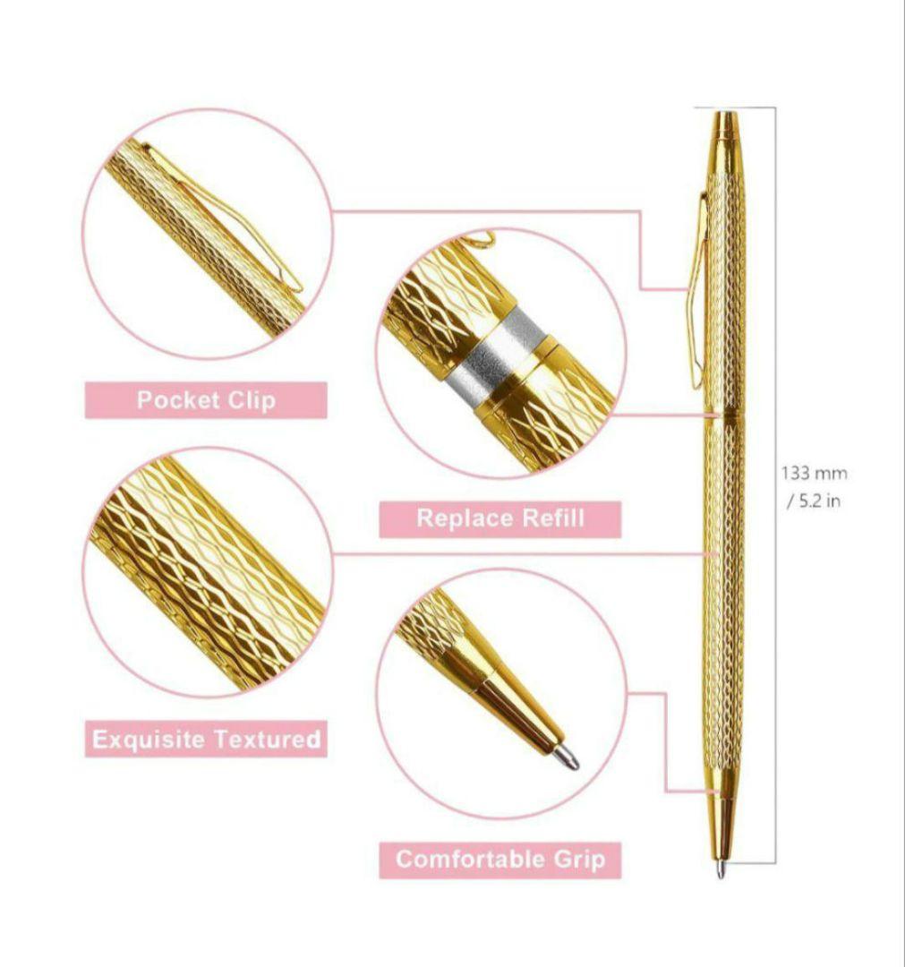 Cross gold gel pen with detailed Gilorosh engraving and twist mechanism Japanese import