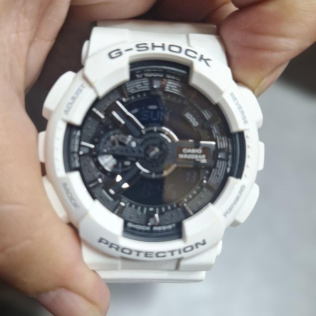 Casio G-Shock GA-110GW Digital Analog Watch White Japan Import