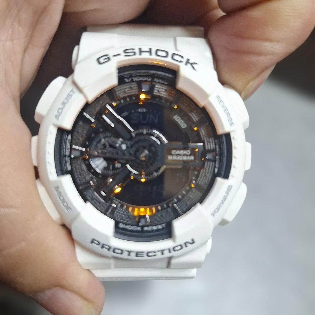 Casio G-Shock GA-110GW Digital Analog Watch White Japan Import