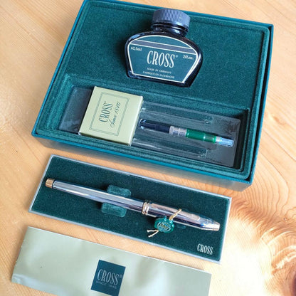 Cross Townsend Fountain Pen & Ink Gift Set with Gold Accents