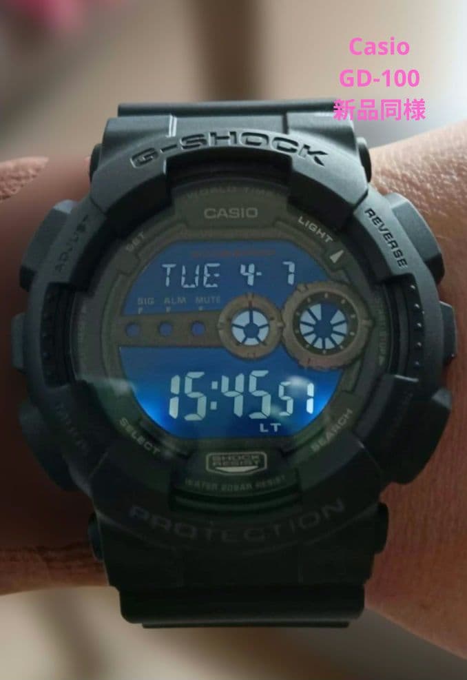 Casio G-SHOCK GD-100 Watch with 200m Water Resistance and Auto Light — Japan Import