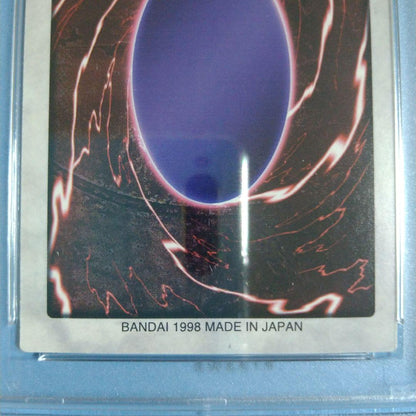 Bandai 1998 Black Demons Dragon trading card graded PSA 8 NM-MT with visible corner wear
