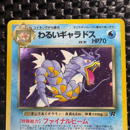 Bandai Pokemon Series 4 Rocket Gang Evil Gyarados holographic rare card from Japan import