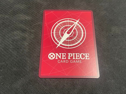One Piece Card Kargara OP08-098 L Parallel Leader card with gold letter design