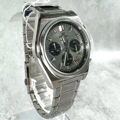 Casio Edifice EFB-730 Chronograph Watch with Dark Dial and Stainless Steel Case — Japan Import