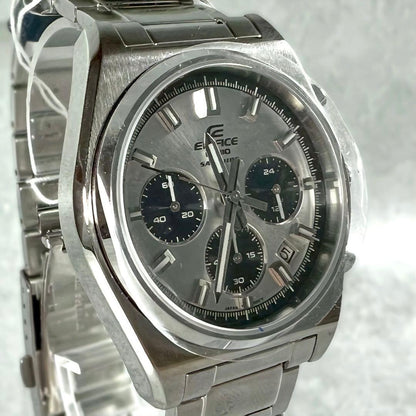 Casio Edifice EFB-730 Chronograph Watch with Dark Dial and Stainless Steel Case — Japan Import